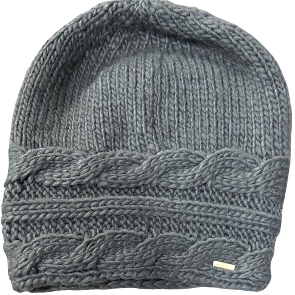 Ariat Gray Cable Knit Beanie Hat OS Western Ranch Cowgirl Winter Cozy